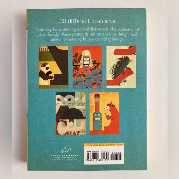 Junzo Terada “Happy Animal Time” postcard book - Picture 2 of 6